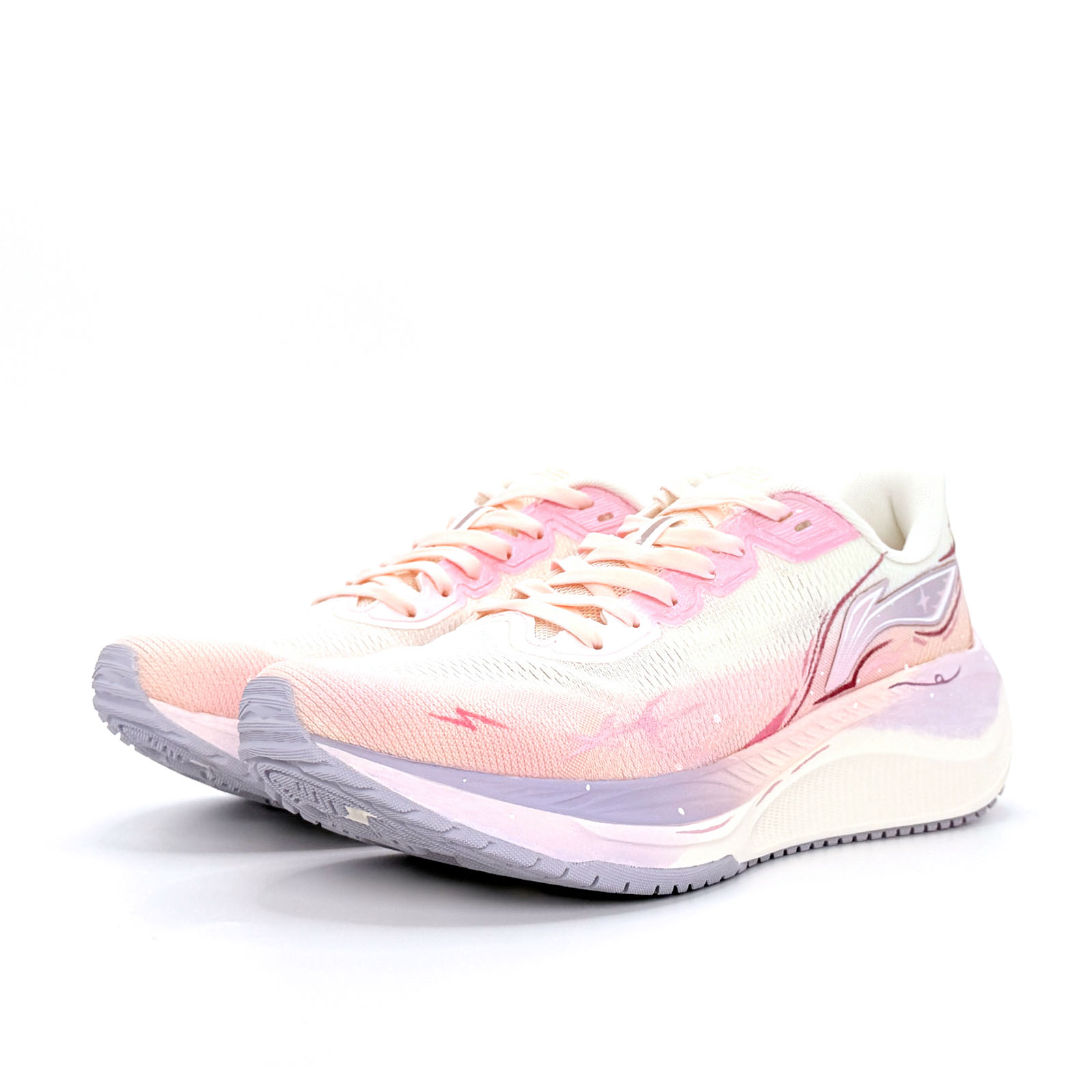 Li Ning Version 2.0 Cushioning, Wear Resistant Low top Casual Running Shoes Women’s Pink Mist Trail