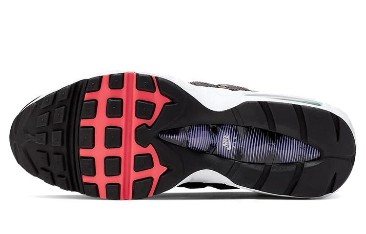 Мужские кроссовки Nike Air Max 95 (черно-зелено-белые) — Чёрный / зелёный / белый — фото 6