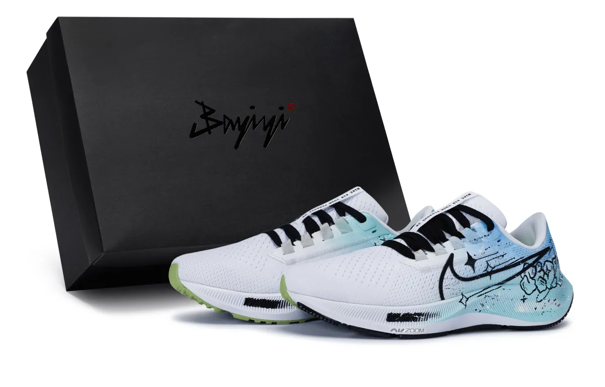 Nike Pegasus 38 Low top Running Shoes Men's White Blue