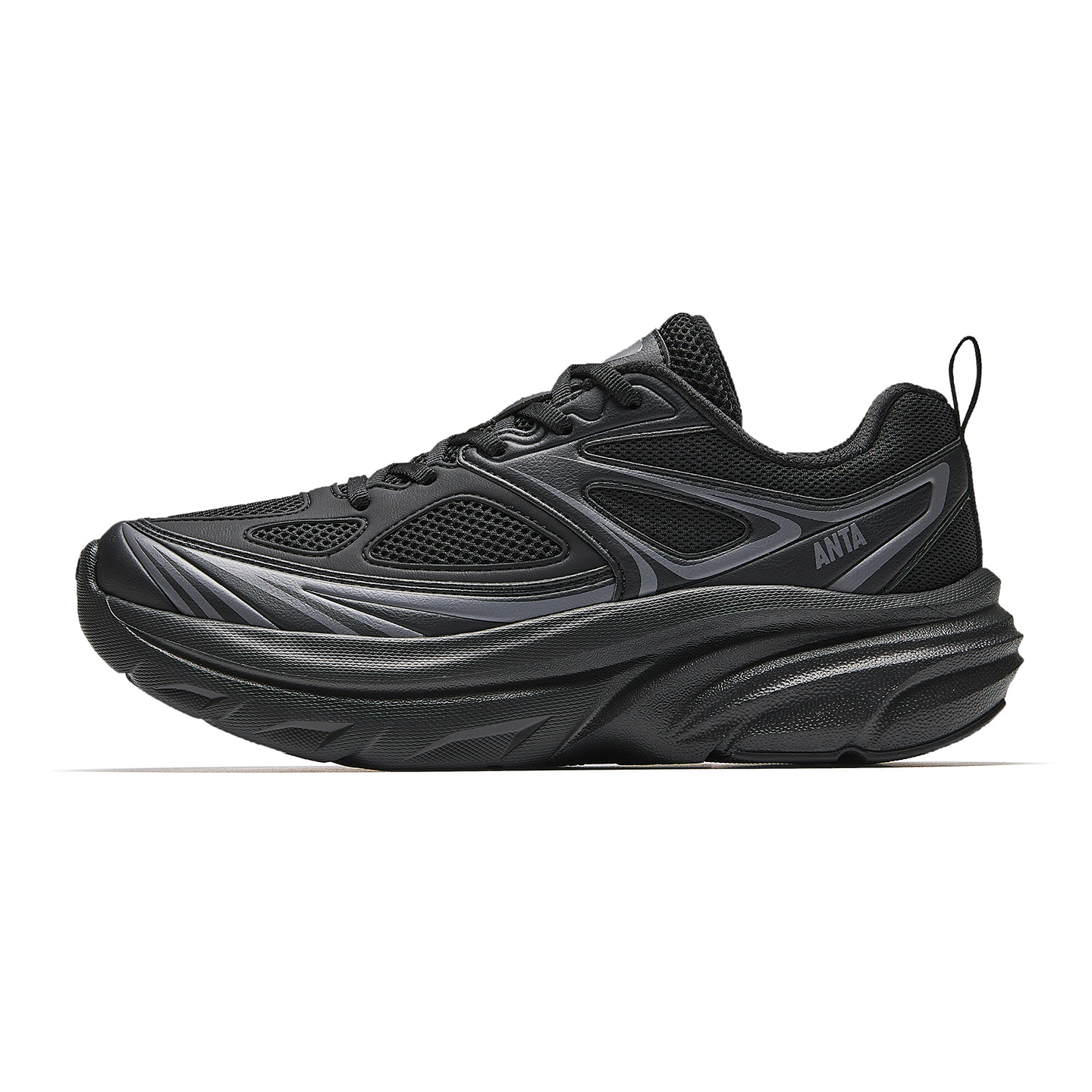 Anta Textile, Synthetic Leather Breathable And Slip Resistant Casual Fashion Trend Women’s Basic Black