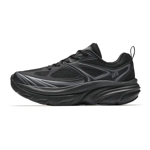 Anta Textile, Synthetic Leather Breathable And Slip Resistant Casual Fashion Trend Women's Basic Black
