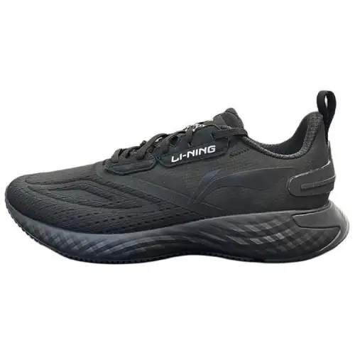 Li Ning Slip Resistant Abrasion Resistant Slip Resistant Abrasion Resistant Low top Running Shoes Men's Black