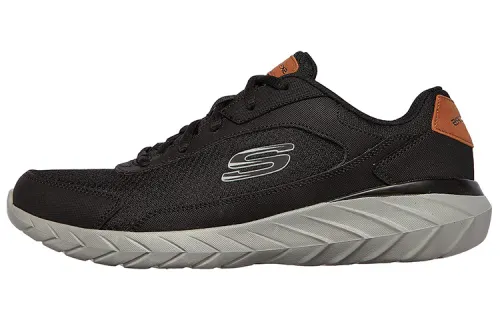 Skechers Overhaul 2.0 Fabric Low top Casual Running Shoes Men's Black Gray
