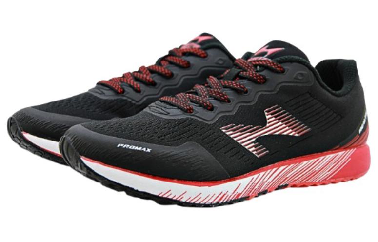 HEALTH Cushioning Breathable Low top Running Shoes Unisex Black Red