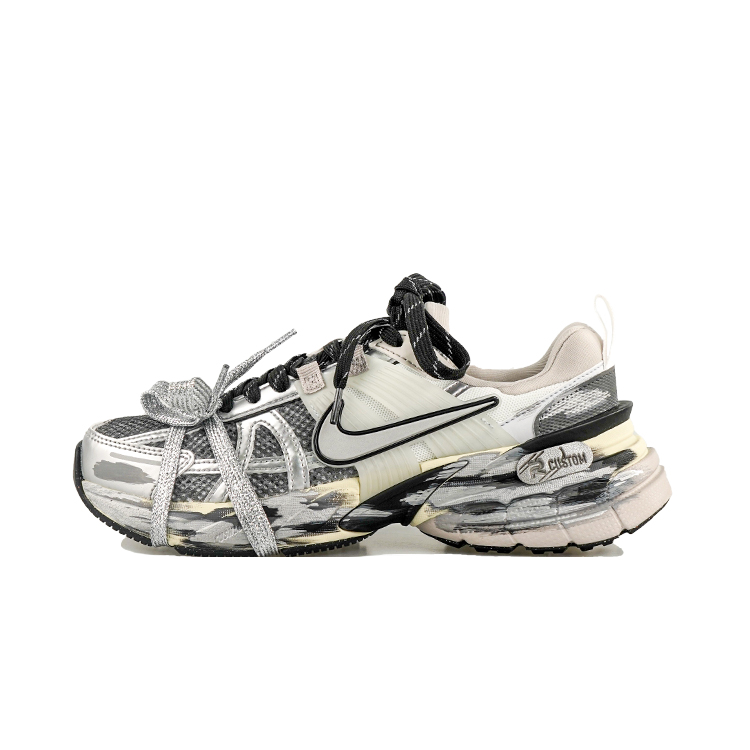 Nike V2K Run Slip Resistant Abrasion Resistant Low top Running Shoes Women’s Silver
