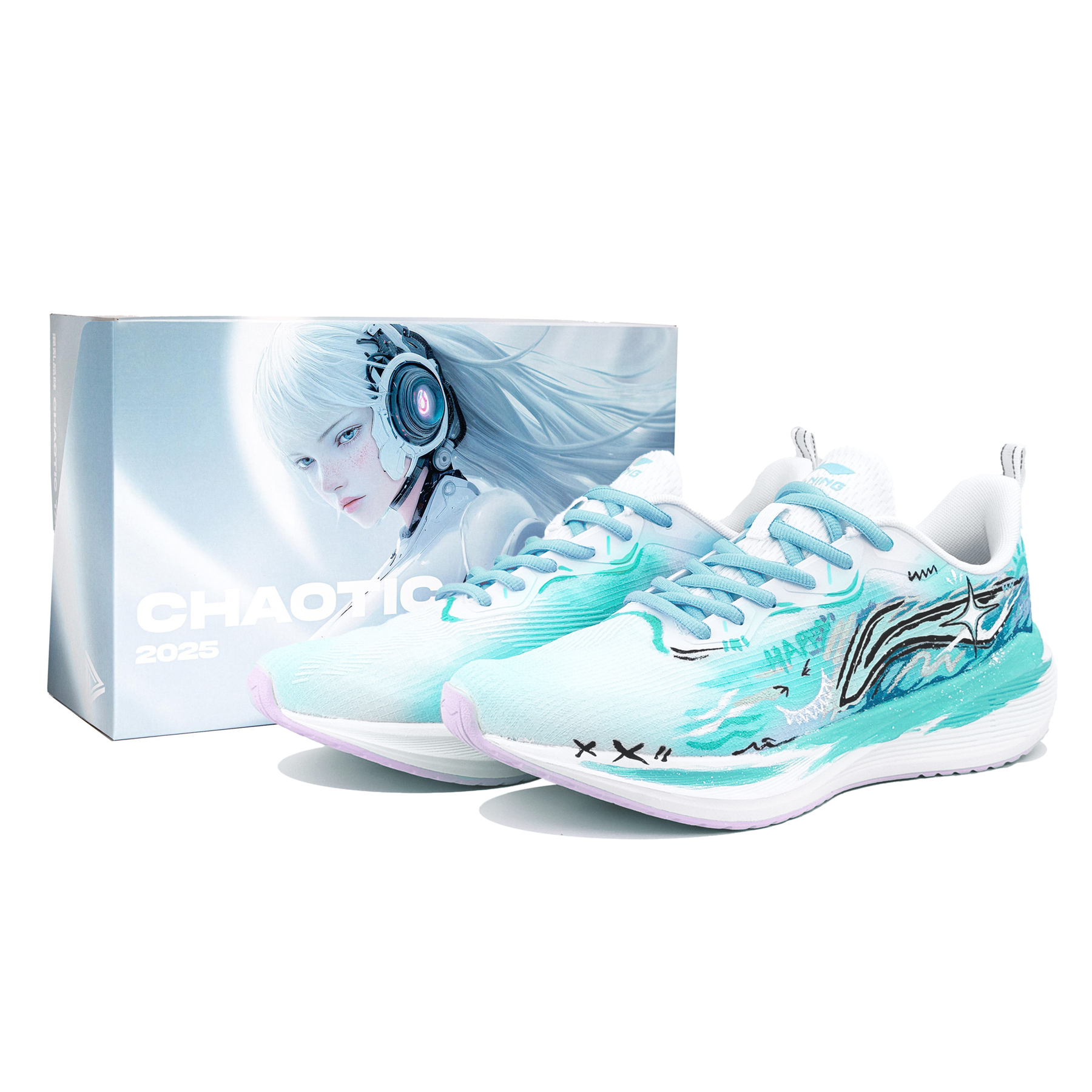Li Ning Wuyue Textile Cushioning Rebound Abrasion Resistant Low top Casual Running Shoes Women’s