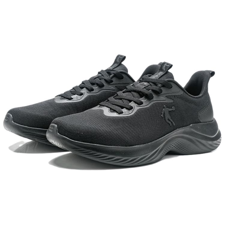 QIAODAN Slip Resistant Abrasion Resistant Cushioning Low top Casual Running Shoes Men’s Black