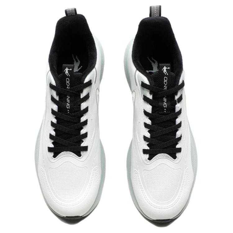 QIAODAN Fleece Lined Thermal Slip Resistant Abrasion Resistant Low top Casual Running Shoes Men’s White Green