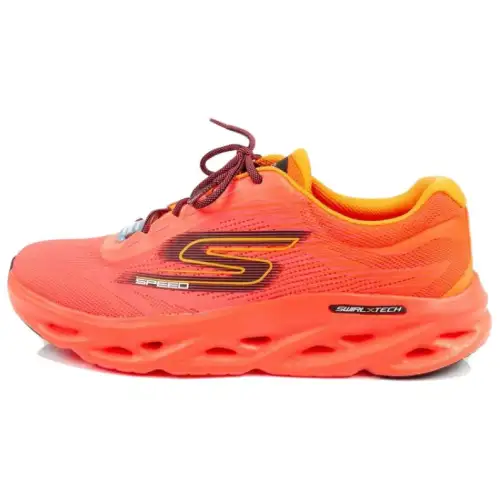 Skechers GO RUN Swirl Tech Speed Abrasion Resistant Low top Running Shoes Men's Red