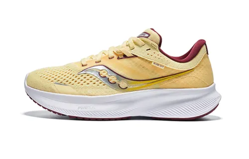 Saucony Ride 16 Comfortable Cushioning Low top Marathon Running Shoes Women's Yellow