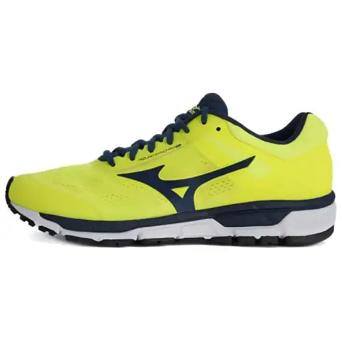 Mizuno Athletic Shoes Cushioning Abrasion Resistant Slip Resistant Low top Running Shoes Men's Yellow Dark Blue