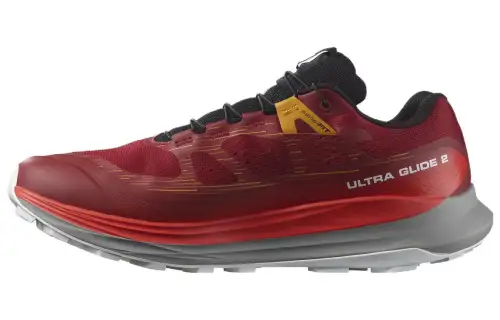 SALOMON Ultra Glide 2 Sports Slip Resistant Moisture Wicking Low top Running Shoes Men's Red