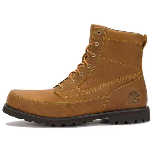 Timberland Waterproof And Wear resistant Short Outdoor Boots Low Heel Men's Wheat