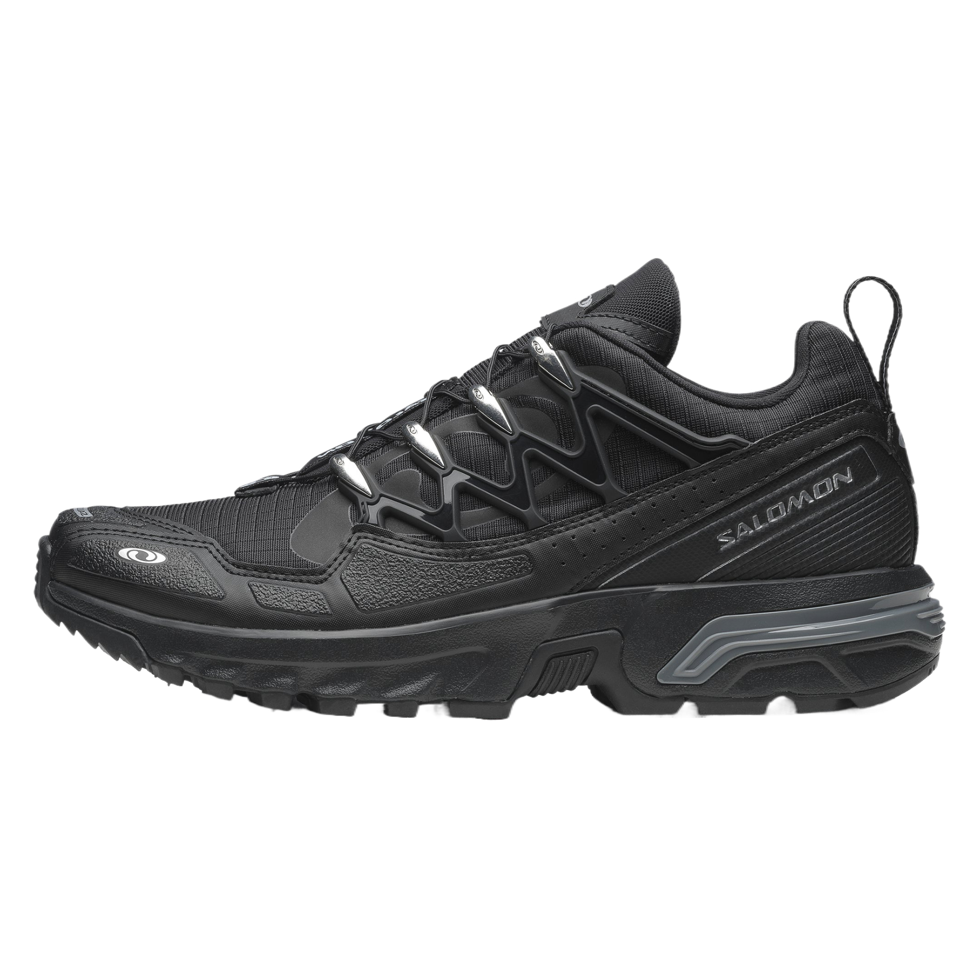SALOMON ACS+ Cushioning Coverage Abrasion Resistant Low top Running Shoes Unisex Black