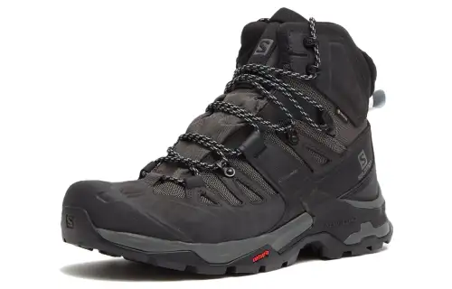 SALOMON Textile, Leather Comfortable Abrasion Resistant High top Outdoor Shoes Men's