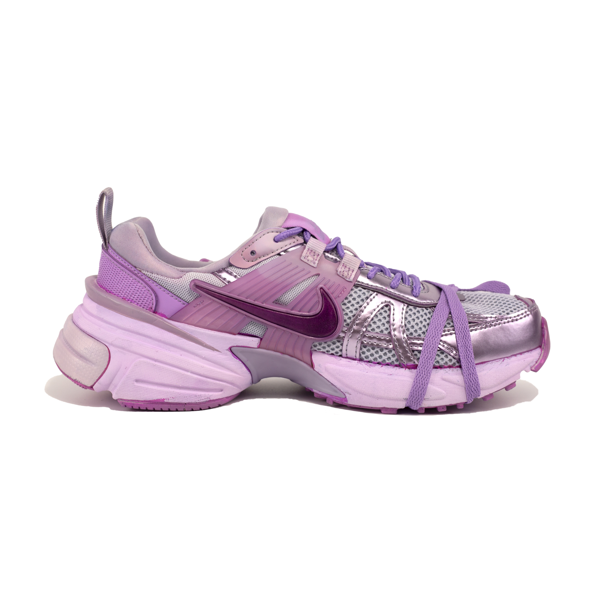 Nike V2K Run Slip Resistant Abrasion Resistant Low top Running Shoes Women’s Purple