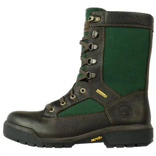 Timberland Field Boots Waterproof And Wear resistant Short Mid Calf Outdoor Boots Men's Brown Green