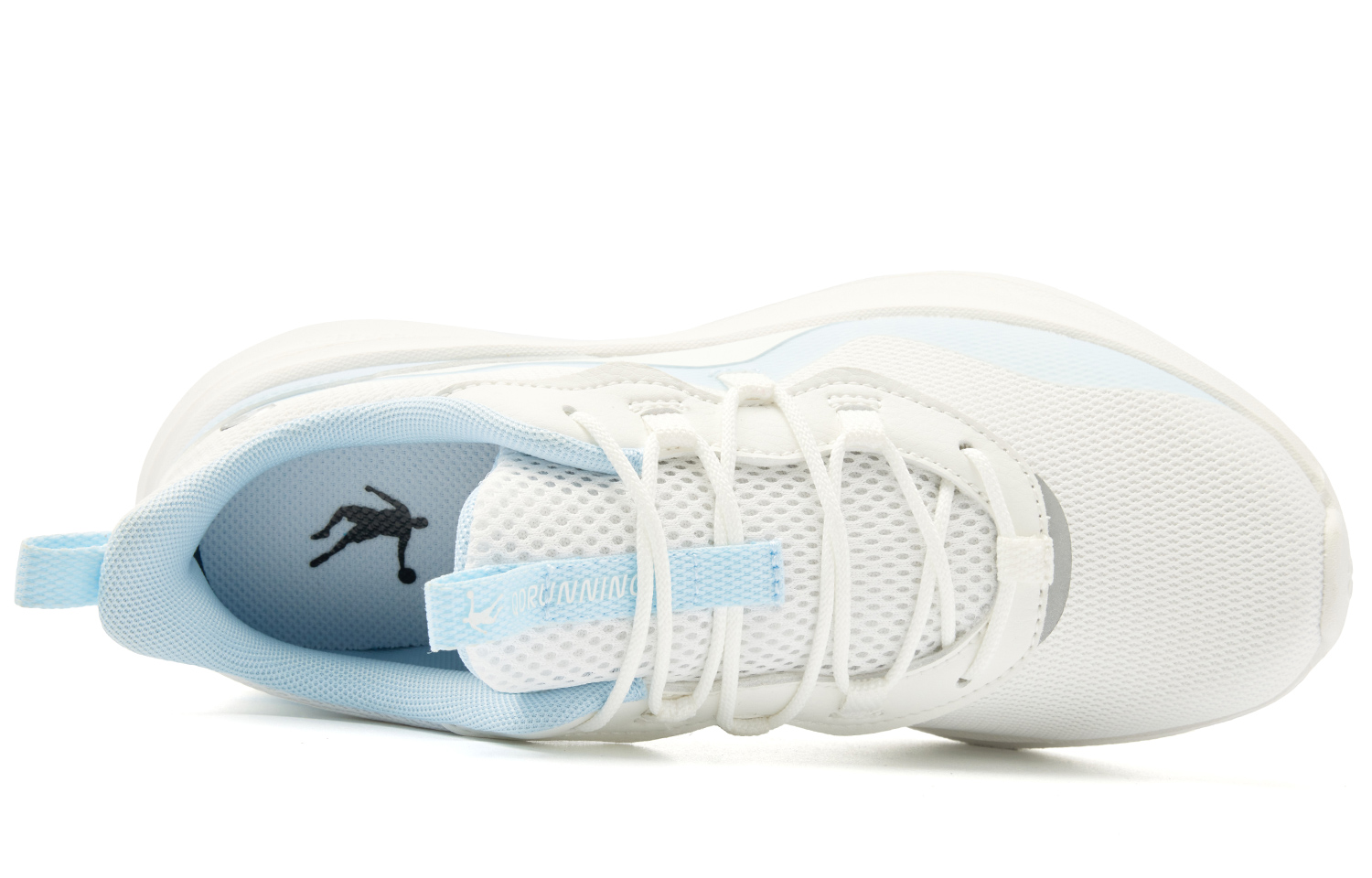 QIAODAN Cushioning Slip Resistant Abrasion Resistant Low top Casual Running Shoes Women’s White Blue