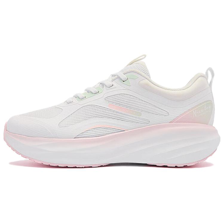 QIAODAN Wear resistant And Lightweight Low top Running Shoes Women’s White Pink