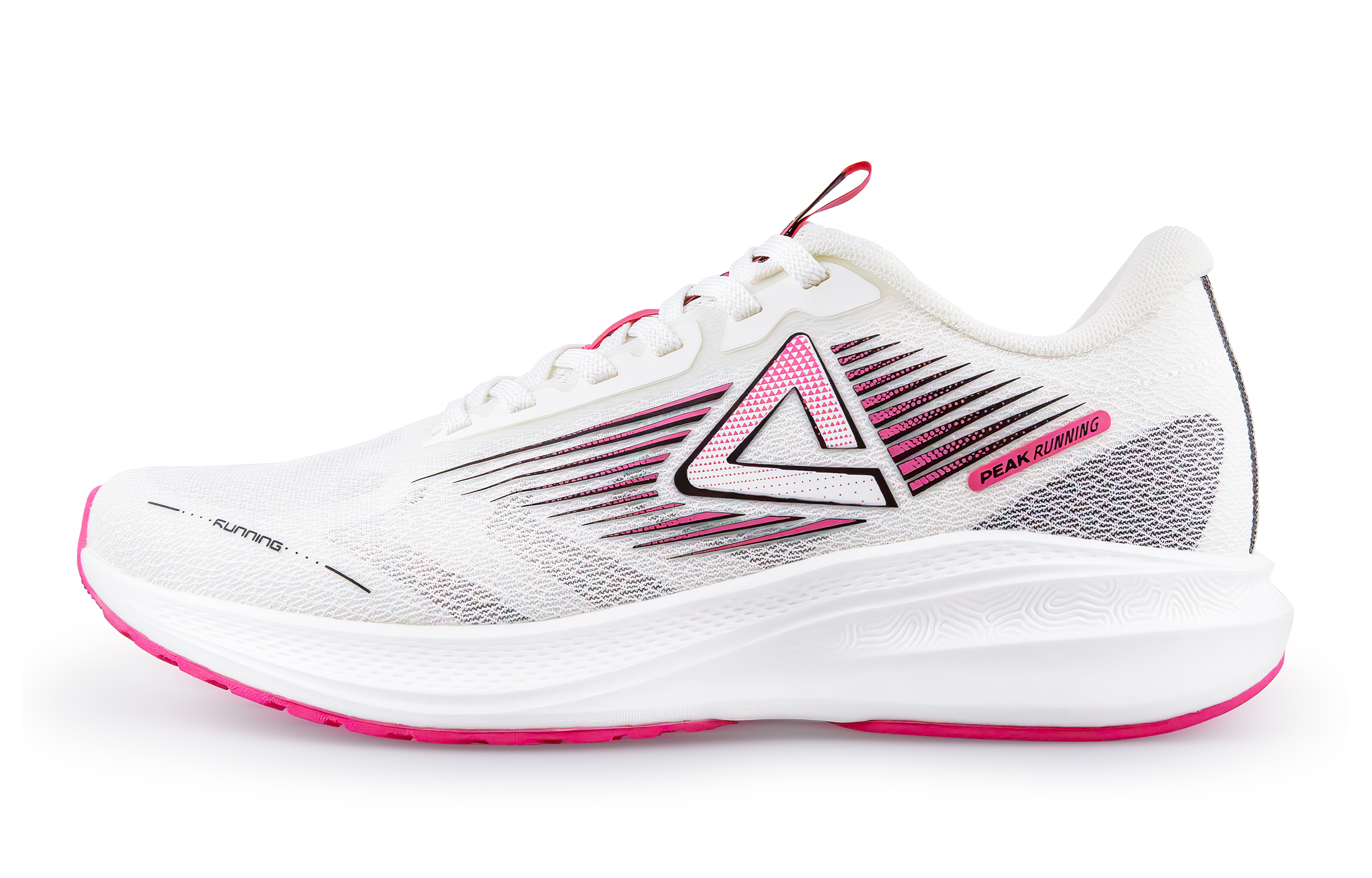 PEAK Low Top Running Shoes Unisex White Rose Red