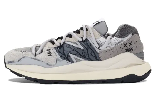 New Balance NB 574+ Cushioning Slip Resistant Moisture Wicking Low top Casual Running Shoes Unisex Gray White