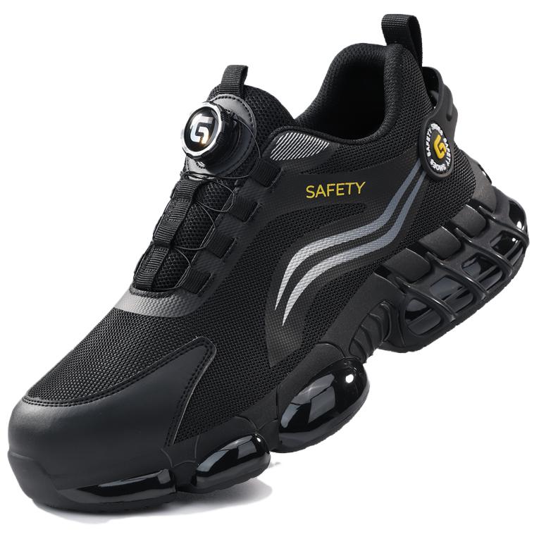 GUYISA Breathable Coverage Impact Resistant Breathable Coverage Impact Resistant Low top Outdoor Shoes Unisex Black