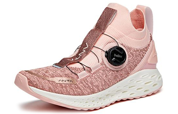 Anta NASA Collaboration Cushioning Slip Resistant Abrasion Resistant Rebound Low top Running Shoes Women’s Pink