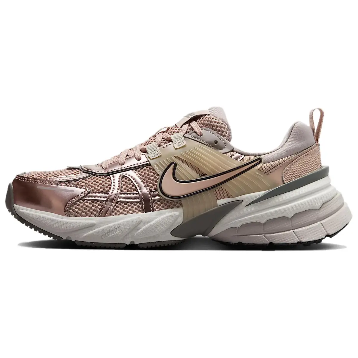 Nike V2K Run Low top Casual Running Shoes Women's Beige