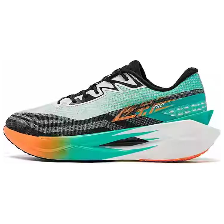 QIAODAN Flying Shadow PRO Slip Resistant Abrasion Resistant Low top Carbon Plate Running Shoes Men’s Green Black