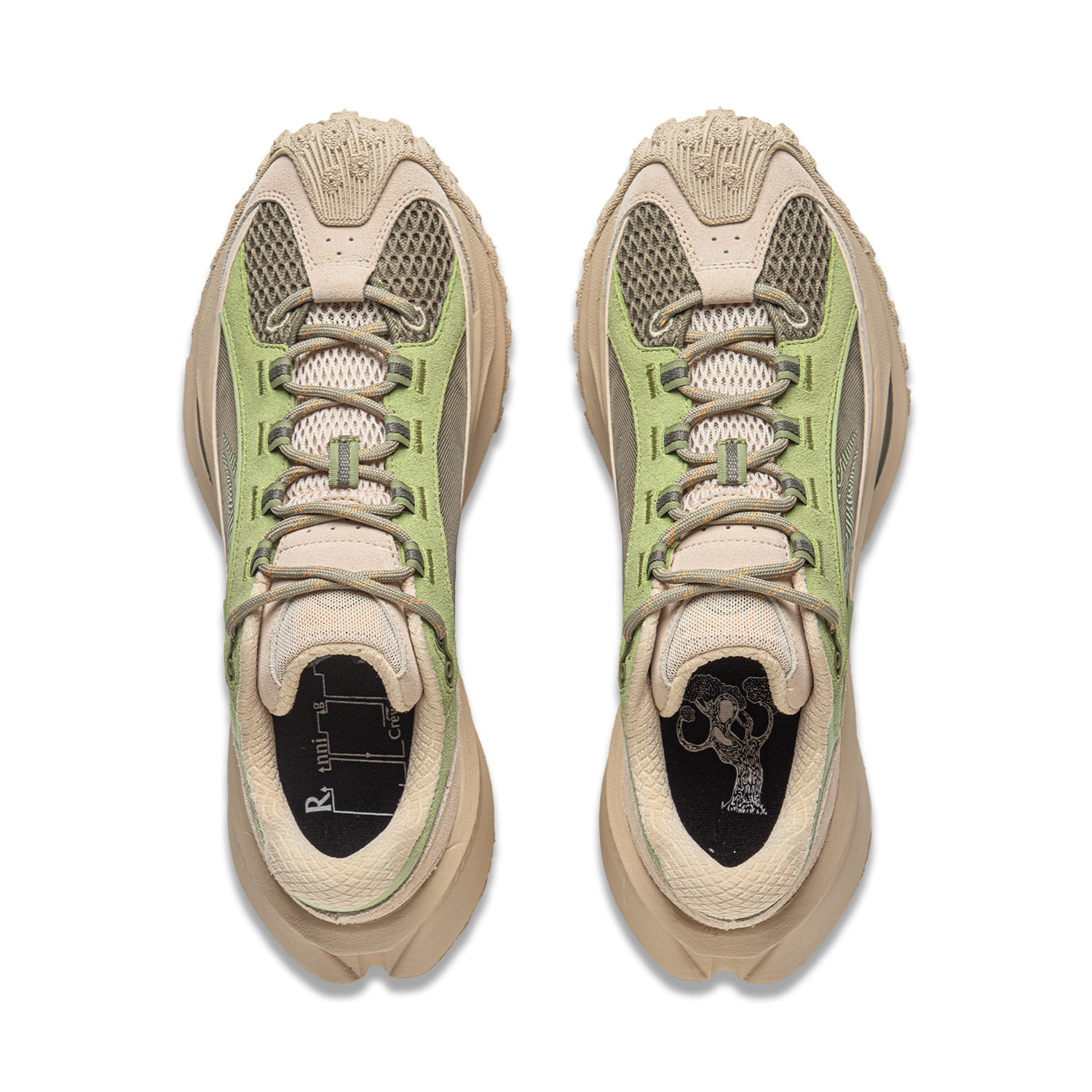 Li Ning Cushioning, Wear Resistant Low top Running Shoes Unisex Ecru