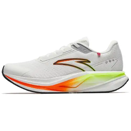 Anta Champion 3SE Textile, Synthetic Leather Low top Running Shoes Men's White Black Orange