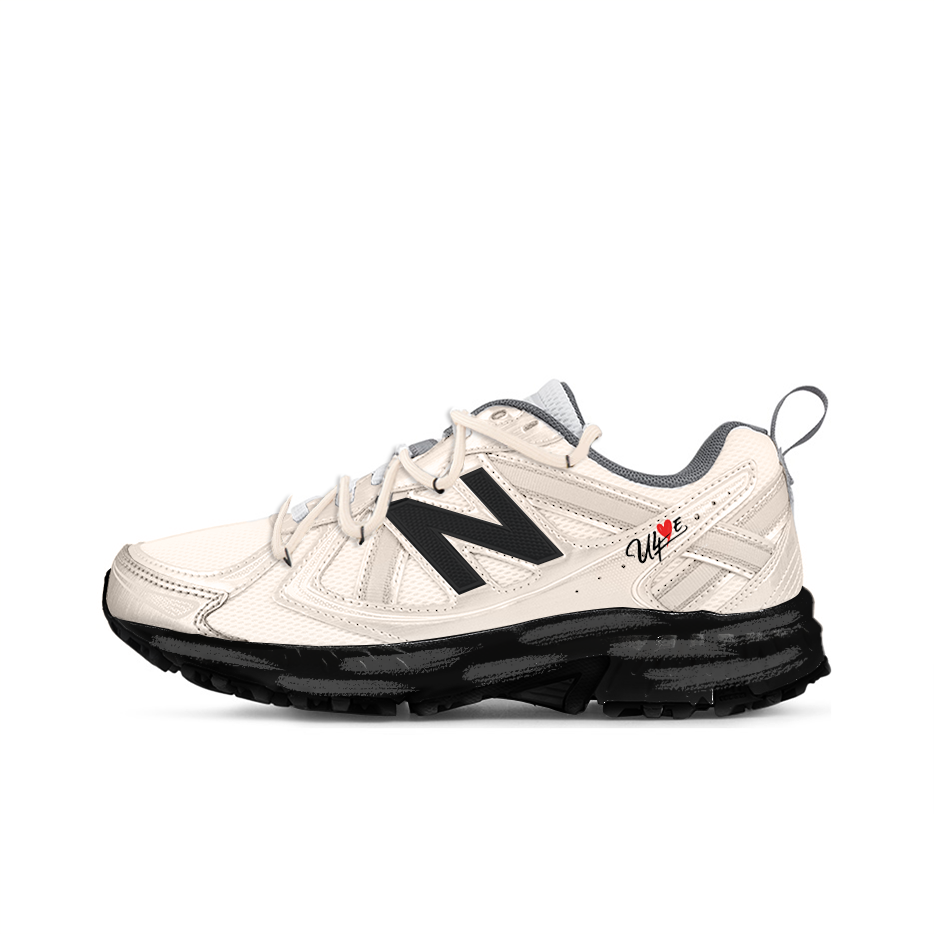New Balance NB 410 V5 Mesh Mid top Running Shoes Unisex Beige Black