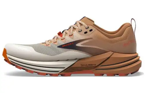 Brooks Cascadia 16 Slip Resistant Low top Outdoor Shoes Men's White Brown