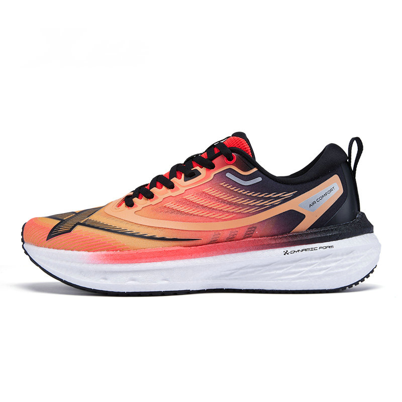 XTEP 5 Speed 2.0 Running Shoes Men’s Low Top Apricot Yellow/Laser Red