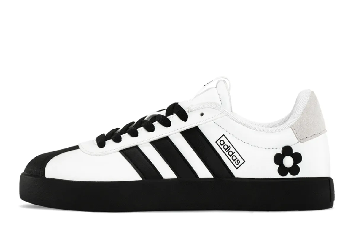 Adidas VL COURT 3.0 Slip Resistant Slip Resistant Low top Skateboard Shoes Women's Black White