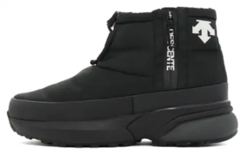 DESCENTE Thermal Abrasion Resistant Ankle Length Outdoor Boots Low Heel Men's Black