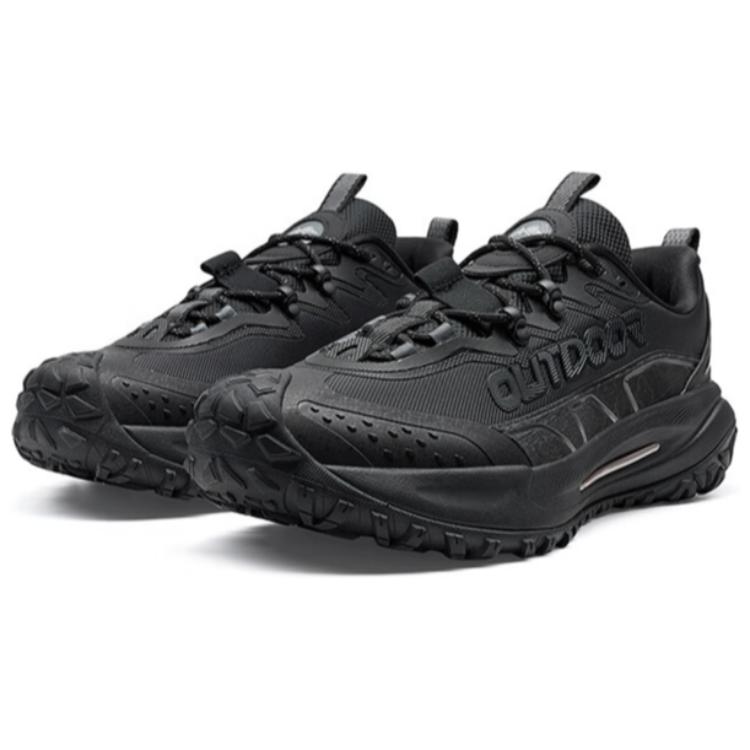 XTEP Slip Resistant And Abrasion Resistant Coverage Low top Outdoor Shoes Men’s Black