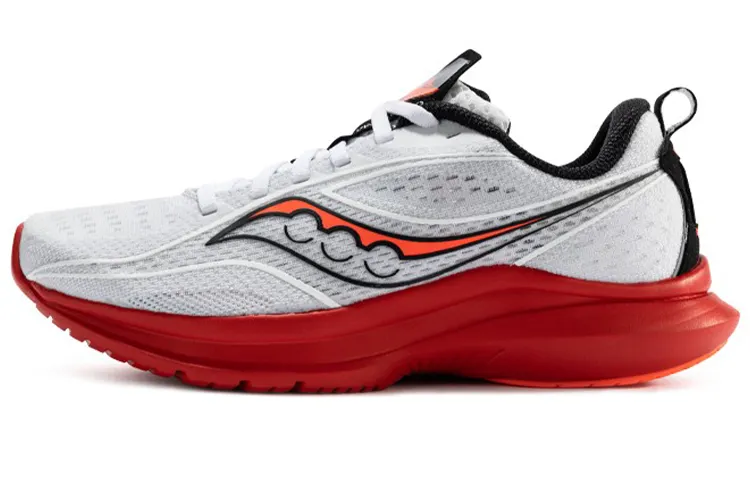 Saucony Kinvara Essence 13 Fabric Cushioning Slip Resistant Abrasion Resistant Low top Running Shoes Men's White Red