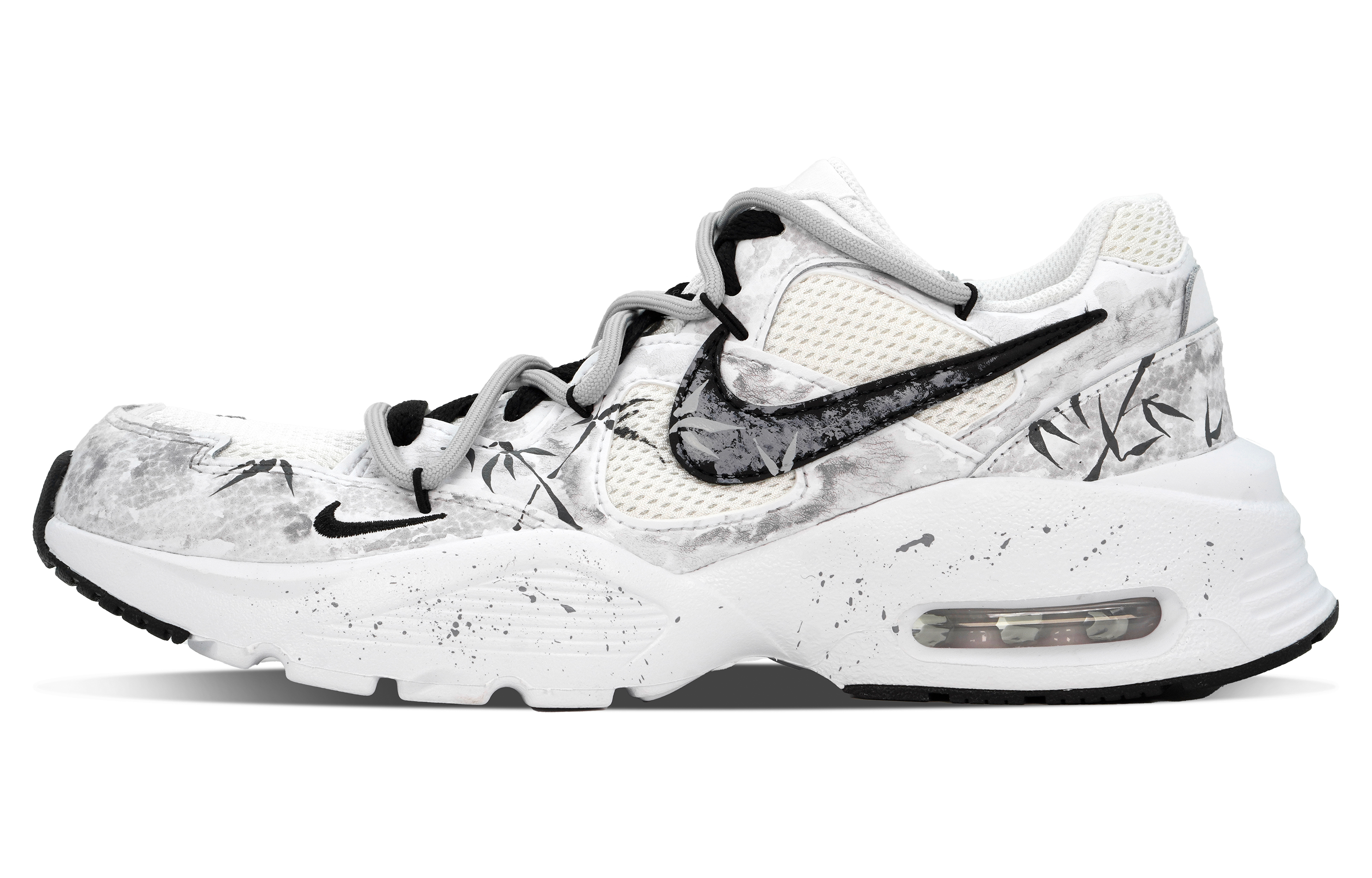 Nike Air Max Fusion Mesh Low top Casual City Commuting Running Shoes Men’s Black White Gray