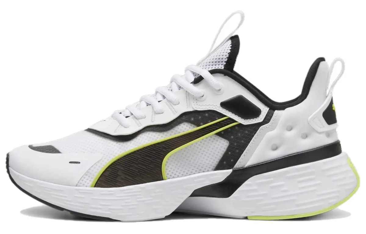 PUMA Softride Sway Sports Slip Resistant Low top Running Shoes Unisex White Gray Green