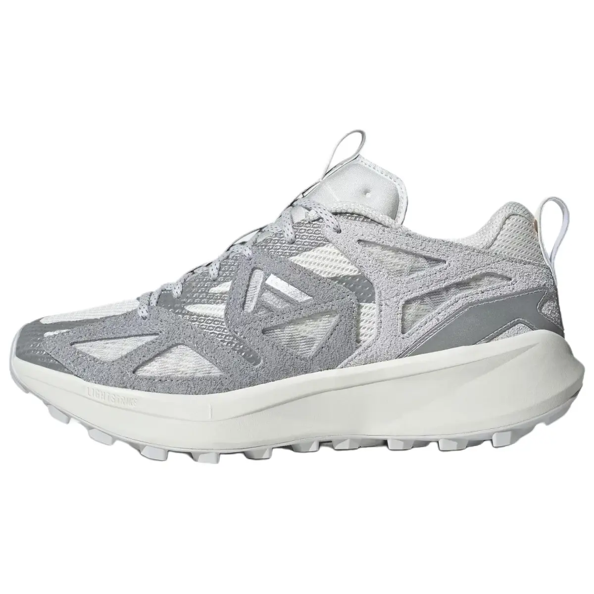 Adidas Kantai Trail Fashion Trend Textile, Leather Running Shoes Unisex White Gray Silver