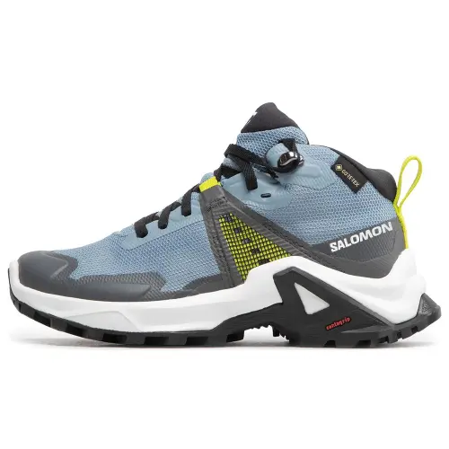 SALOMON Gore Te Raise Mid Gt Abrasion Resistant Breathable Low top Outdoor Shoes Women's Gray Blue