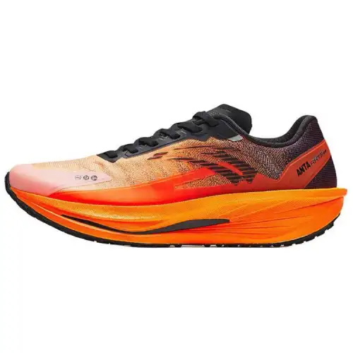 Anta Rocket 6.0 Pro Fabric Cushioning Abrasion Resistant Rebound Low top Running Shoes Men's Orange Red