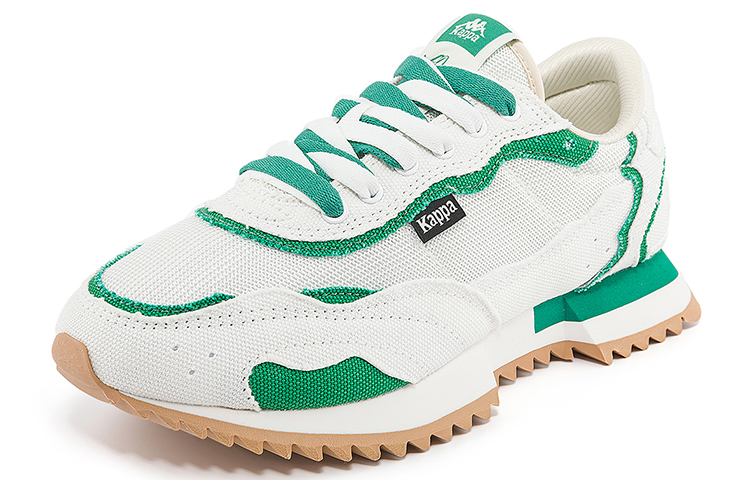 Kappa Slip Resistant Abrasion Resistant Low top Running Shoes Unisex White Green