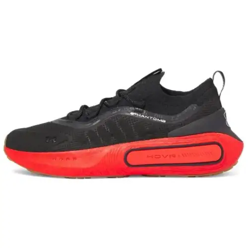 Under Armour Phantom 4 Slip Resistant Abrasion Resistant Low top Casual City Commuting Running Shoes Men's Black Red