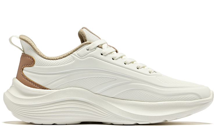 Erke Mingyu 2 Cushioning, Wear Resistant Low top Running Shoes Women’s Microcrystal White Elk Brown