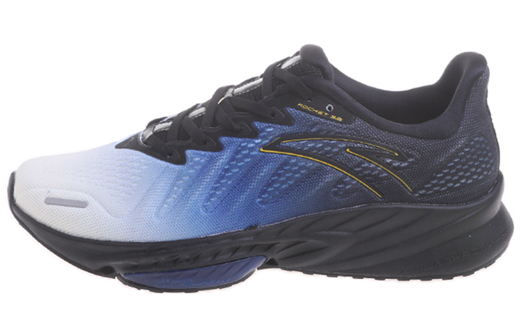 Anta Comfortable Cushioning Slip Resistant Abrasion Resistant Low top Running Shoes Men’s Black Blue White
