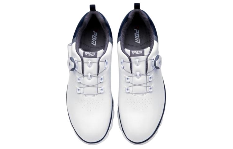 PGM Slip Resistant, Abrasion Resistant, Breathable Low top Golf Shoes Men’s White Blue