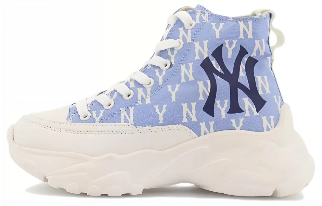 MLB Chunky High Cushioning Slip Resistant Abrasion Resistant High top Chunky Sneakers Unisex Blue