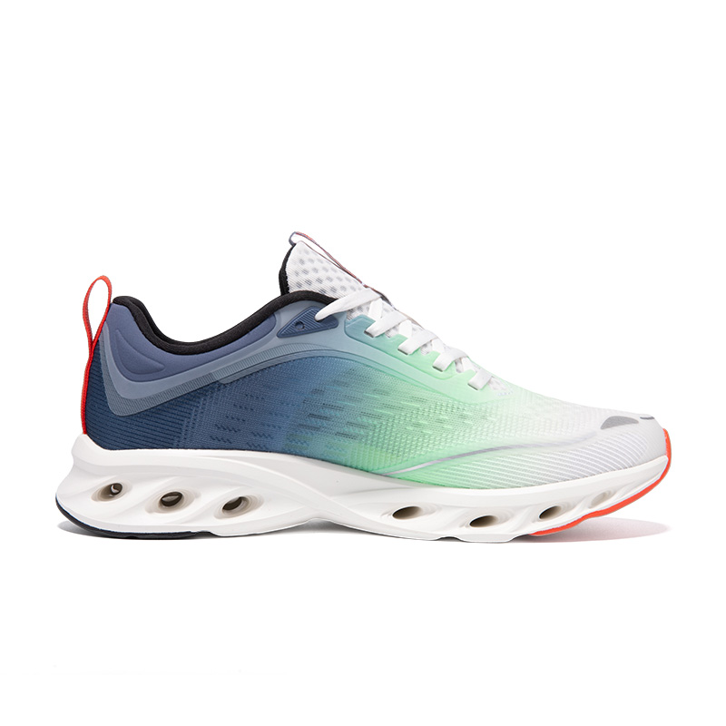 XTEP Abrasion Resistant Lightweight Slip Resistant Low top Casual Running Shoes Men’s White Green
